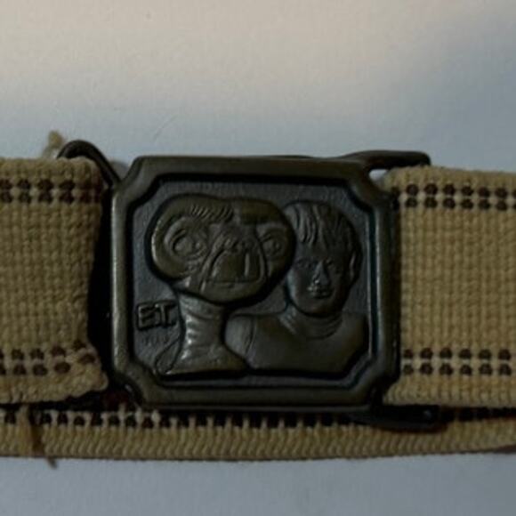 Vintage E.T. The Extra Terrestrial Kids Belt & Buckle 1982 Universal Studios Lee